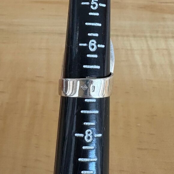 Amber & Sterling Silver Statement Ring Size 7 - Picture 3 of 9